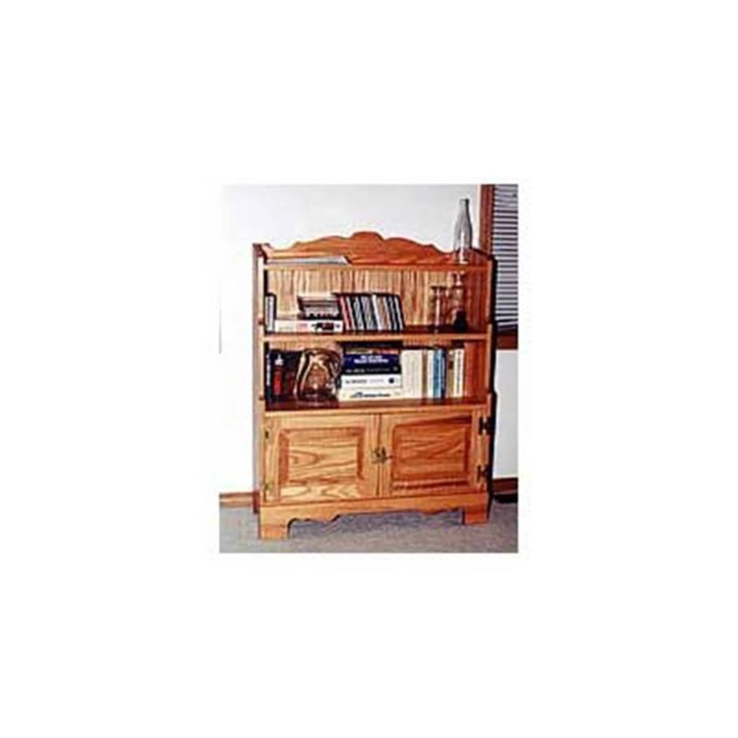 Woodworking Project Paper Plan to Build Bookcase with Cabinet