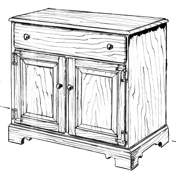 Woodworking Project Paper Plan to Build Buffet Cupboard