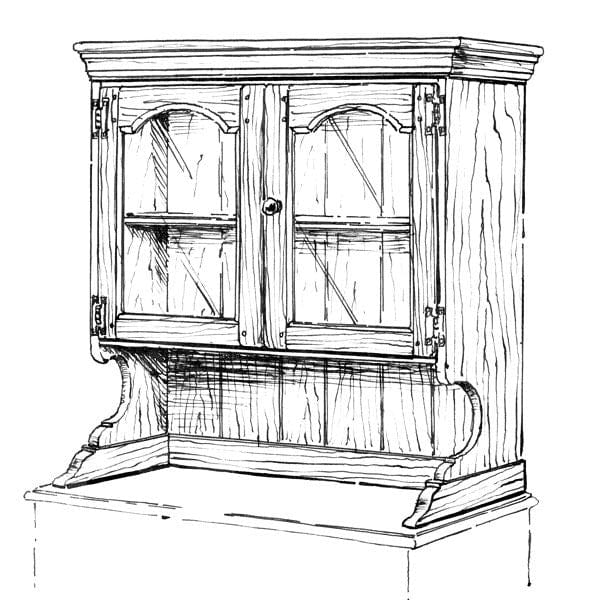 Woodworking Project Paper Plan to Build Buffet Hutch