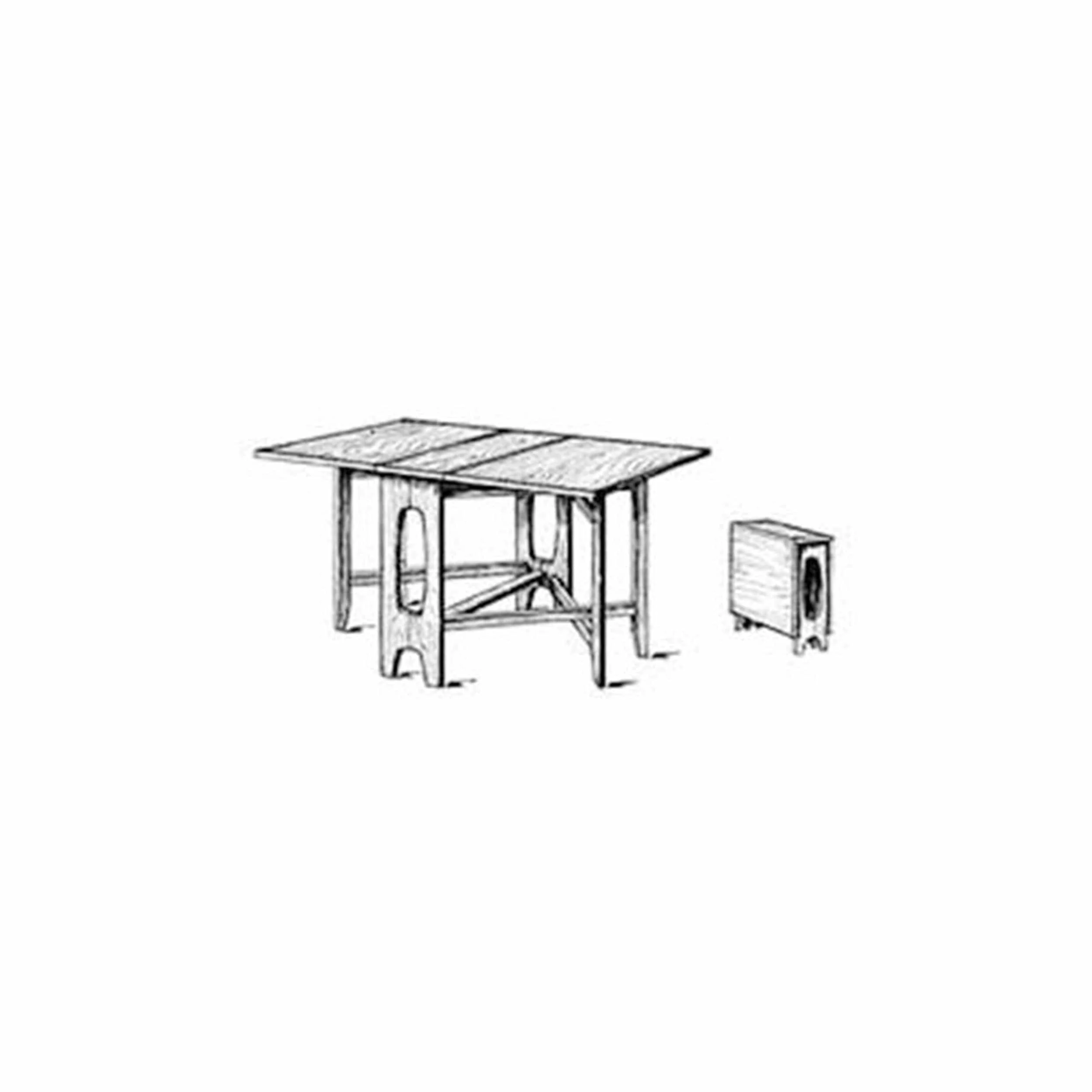 Woodworking Project Paper Plan to Build Collapsible Table