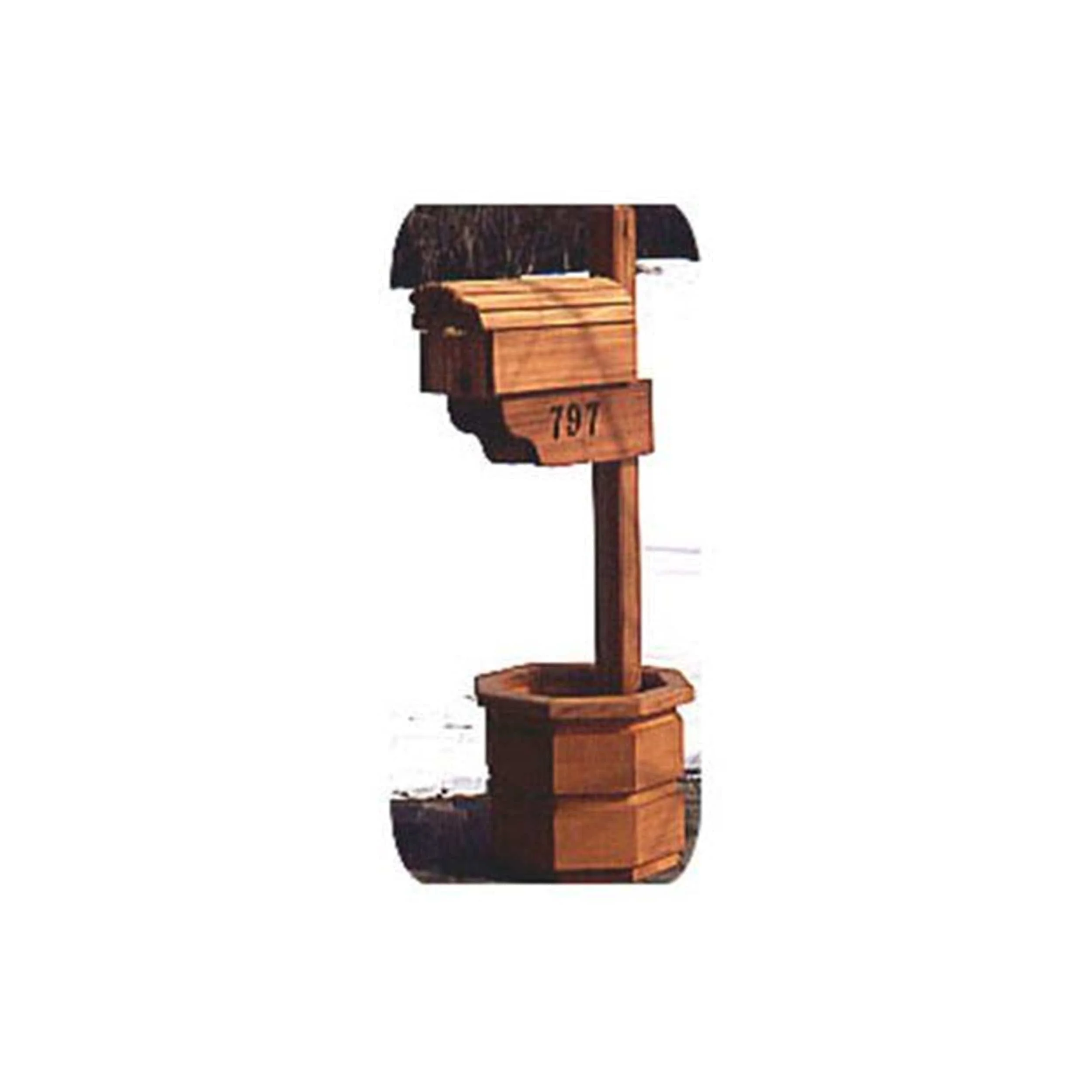 Woodworking Project Paper Plan to Build Country Mailbox with Planter