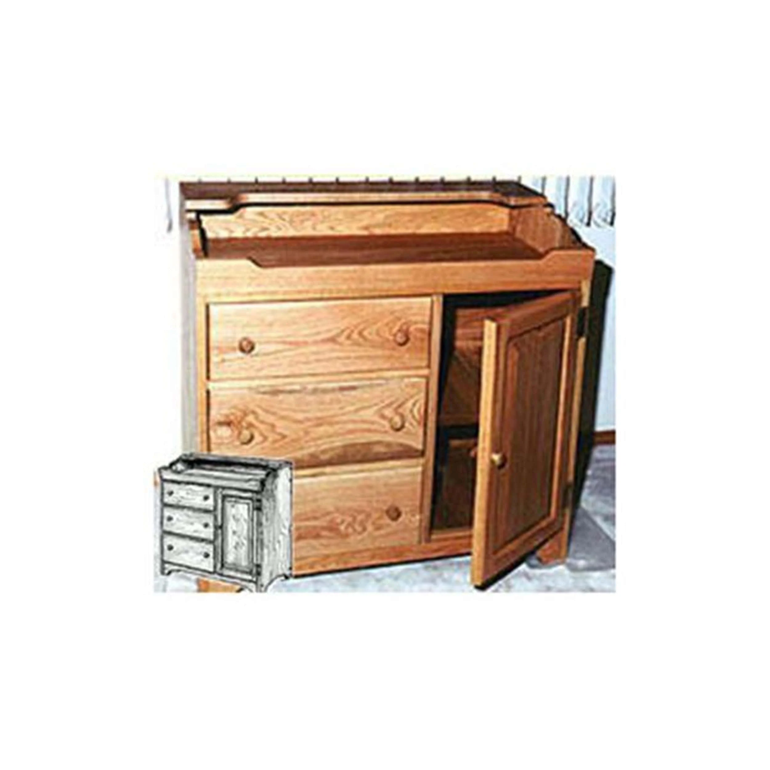 Woodworking Project Paper Plan to Build Early American Dry Sink