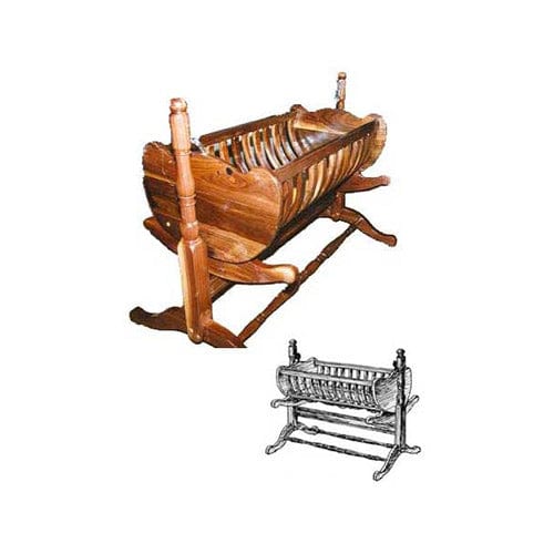 Woodworking Project Paper Plan to Build French Colonial Baby Cradle