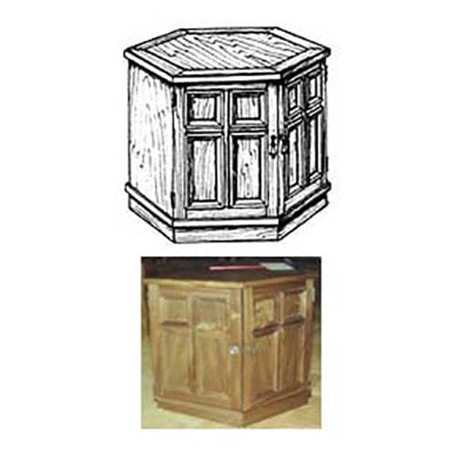 Woodworking Project Paper Plan to Build Hexagonal End Table