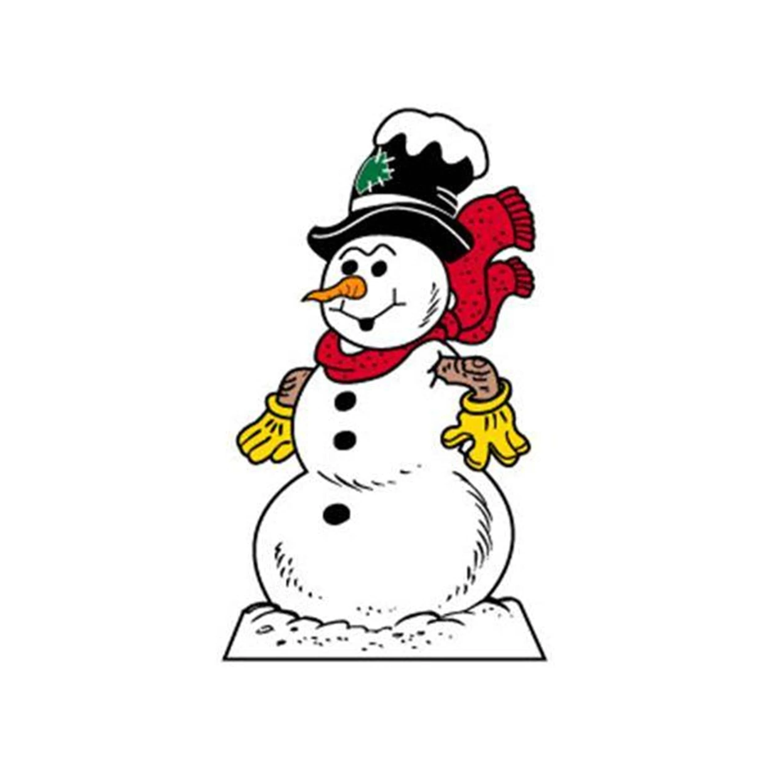 Woodworking Project Paper Plan to Build Large Snowman