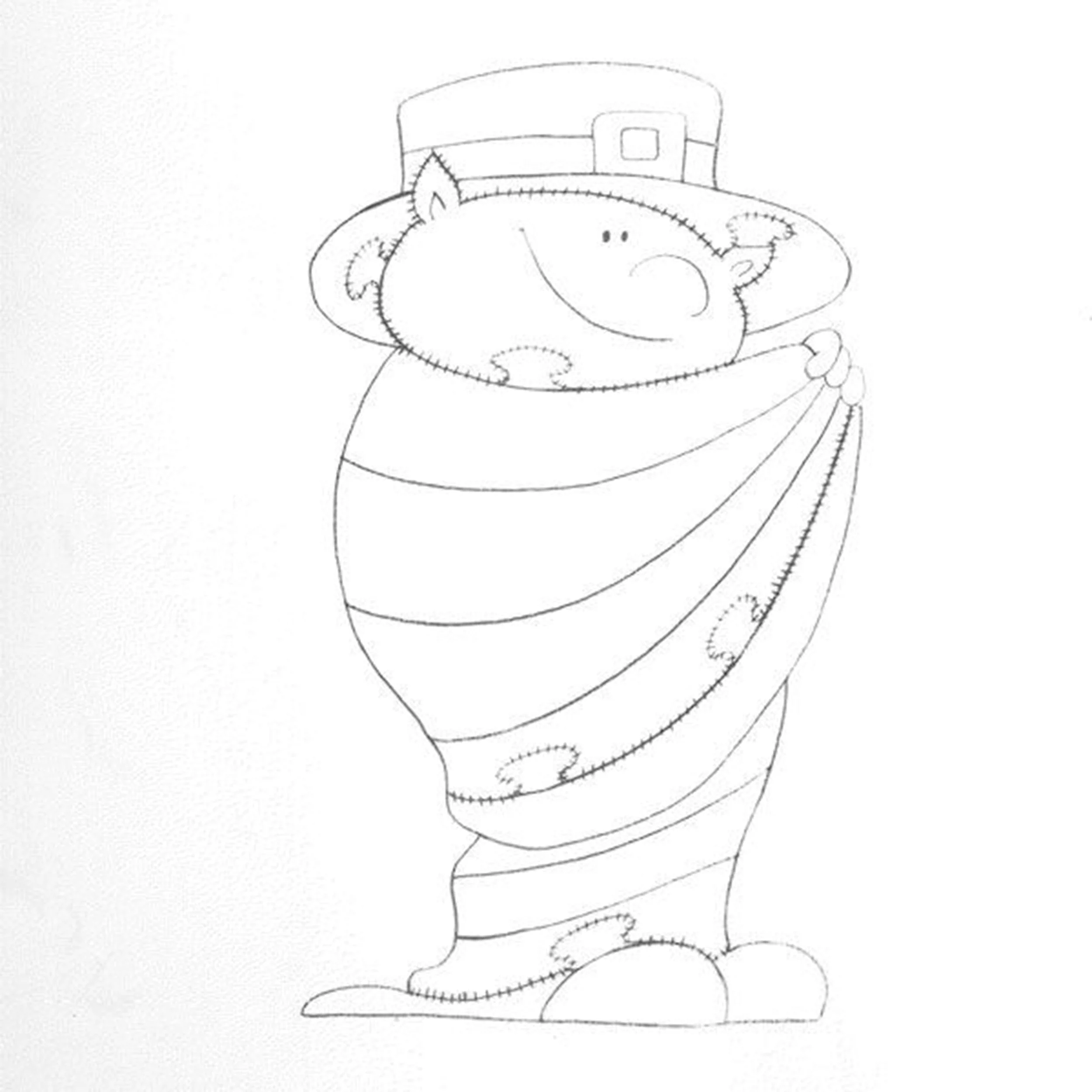 Woodworking Project Paper Plan to Build Leprechaun with Blanket