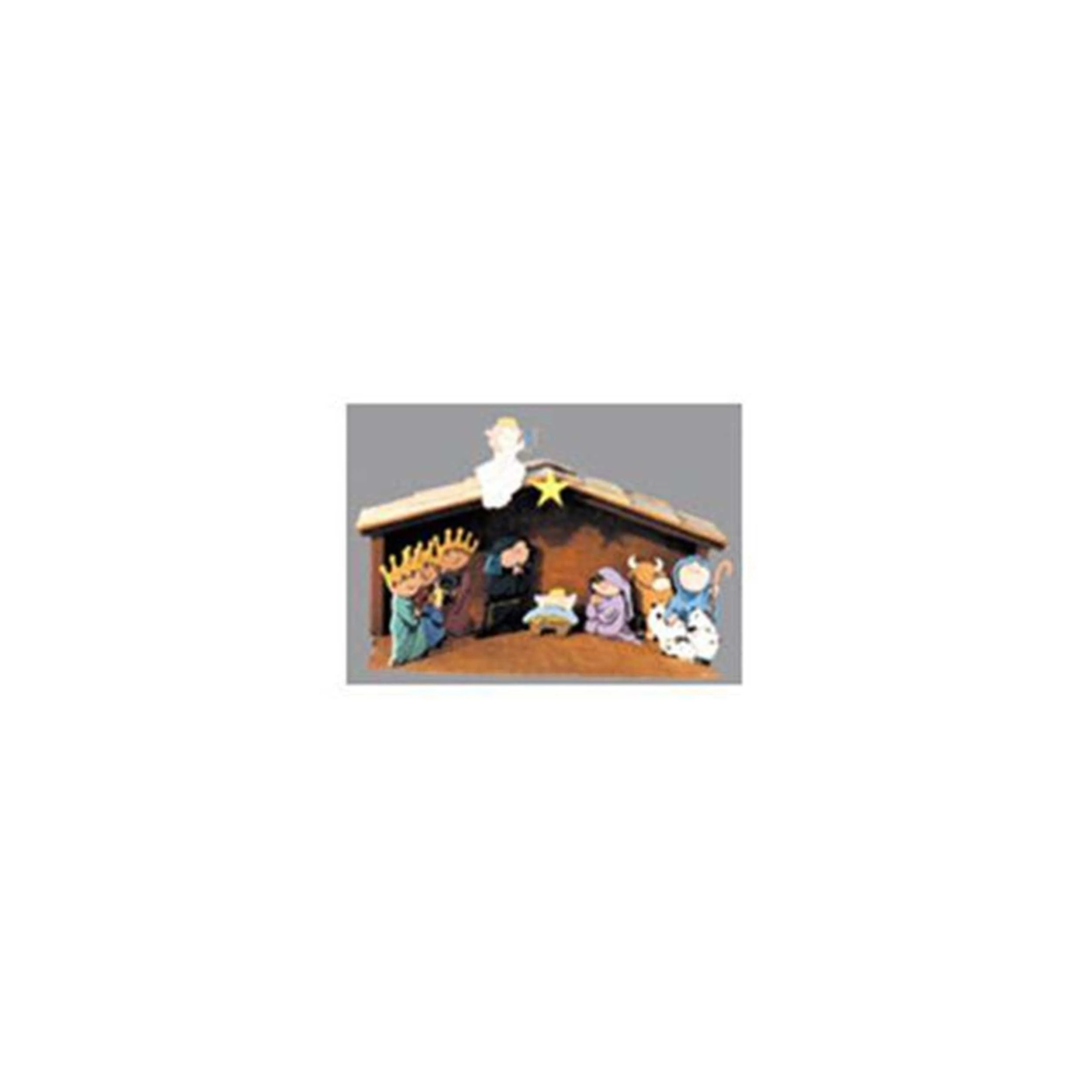 Woodworking Project Paper Plan to Build Medium Nativity with Shelter