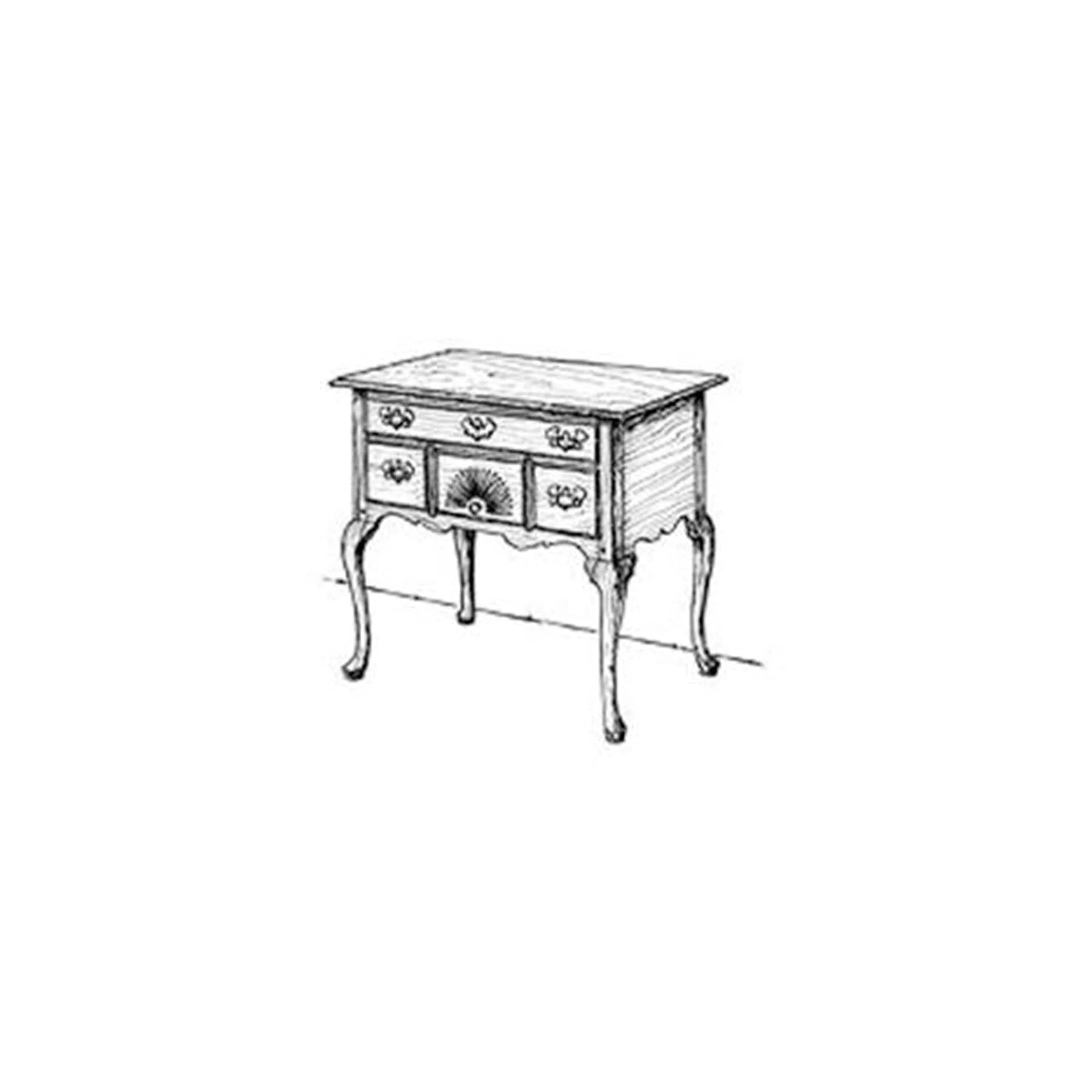 Woodworking Project Paper Plan to Build Queen Anne Desk