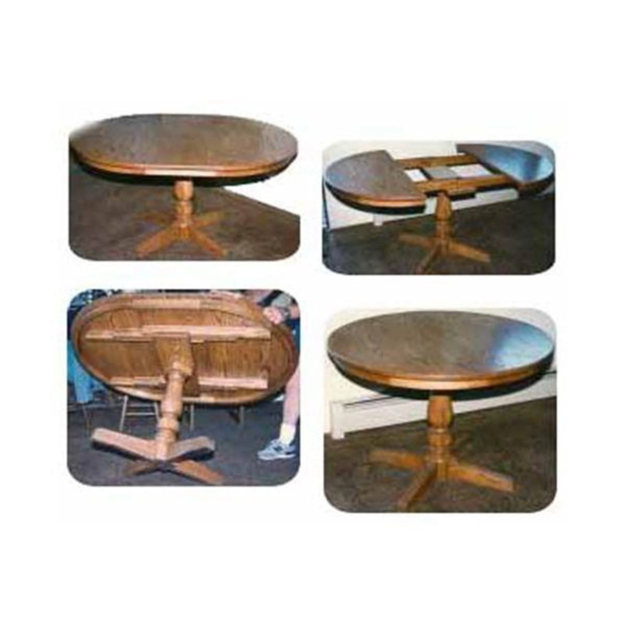Woodworking Project Paper Plan to Build Round Pedestal Extension Table