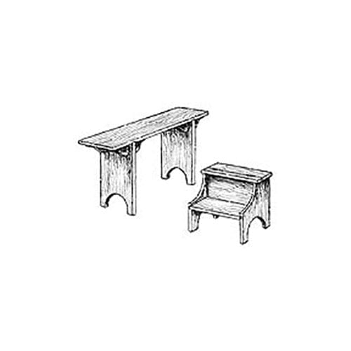 Woodworking Project Paper Plan to Build Shaker Bench and Step