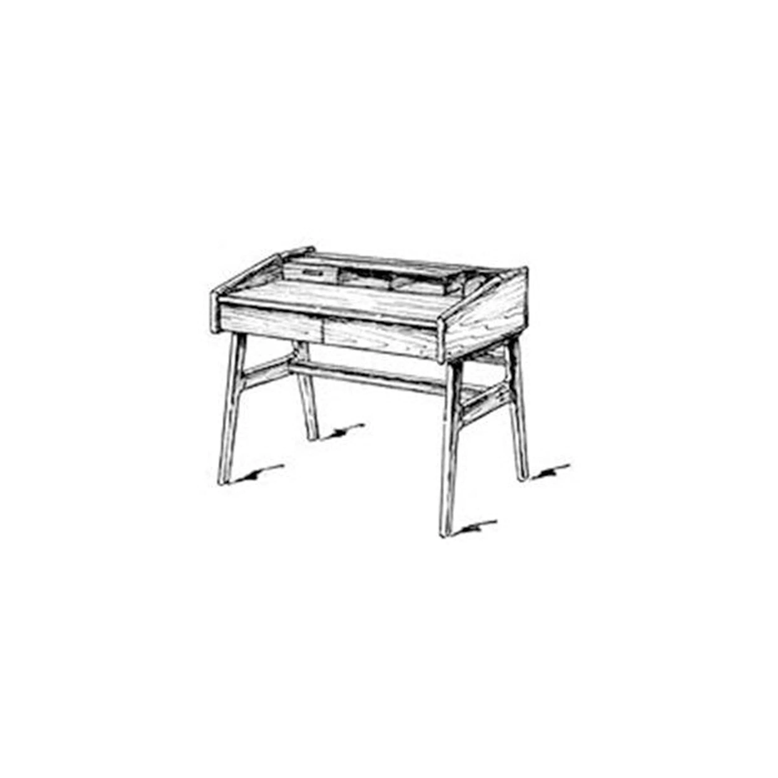 Woodworking Project Paper Plan to Build Simple Writing Desk