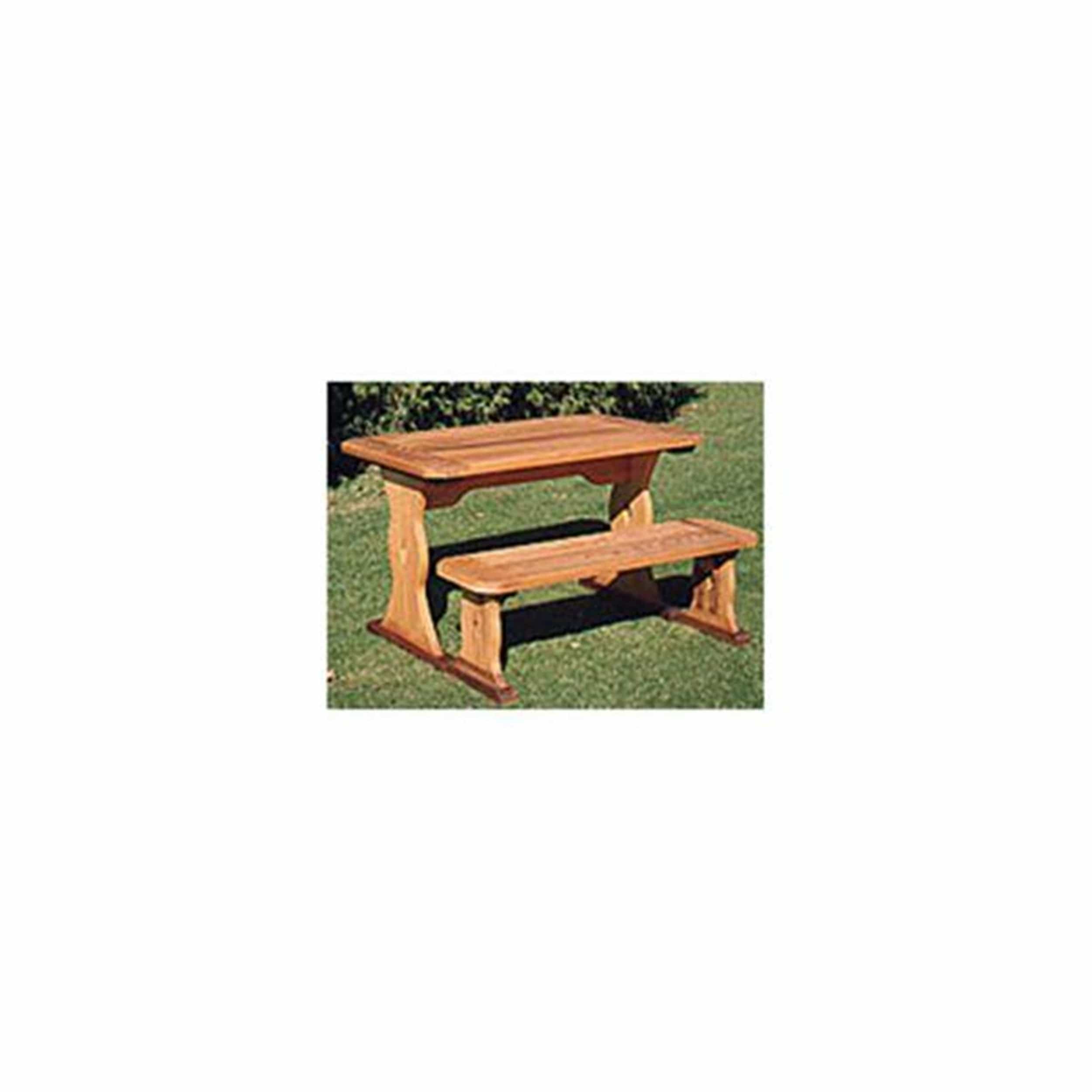 Woodworking Project Paper Plan to Build Table and Bench