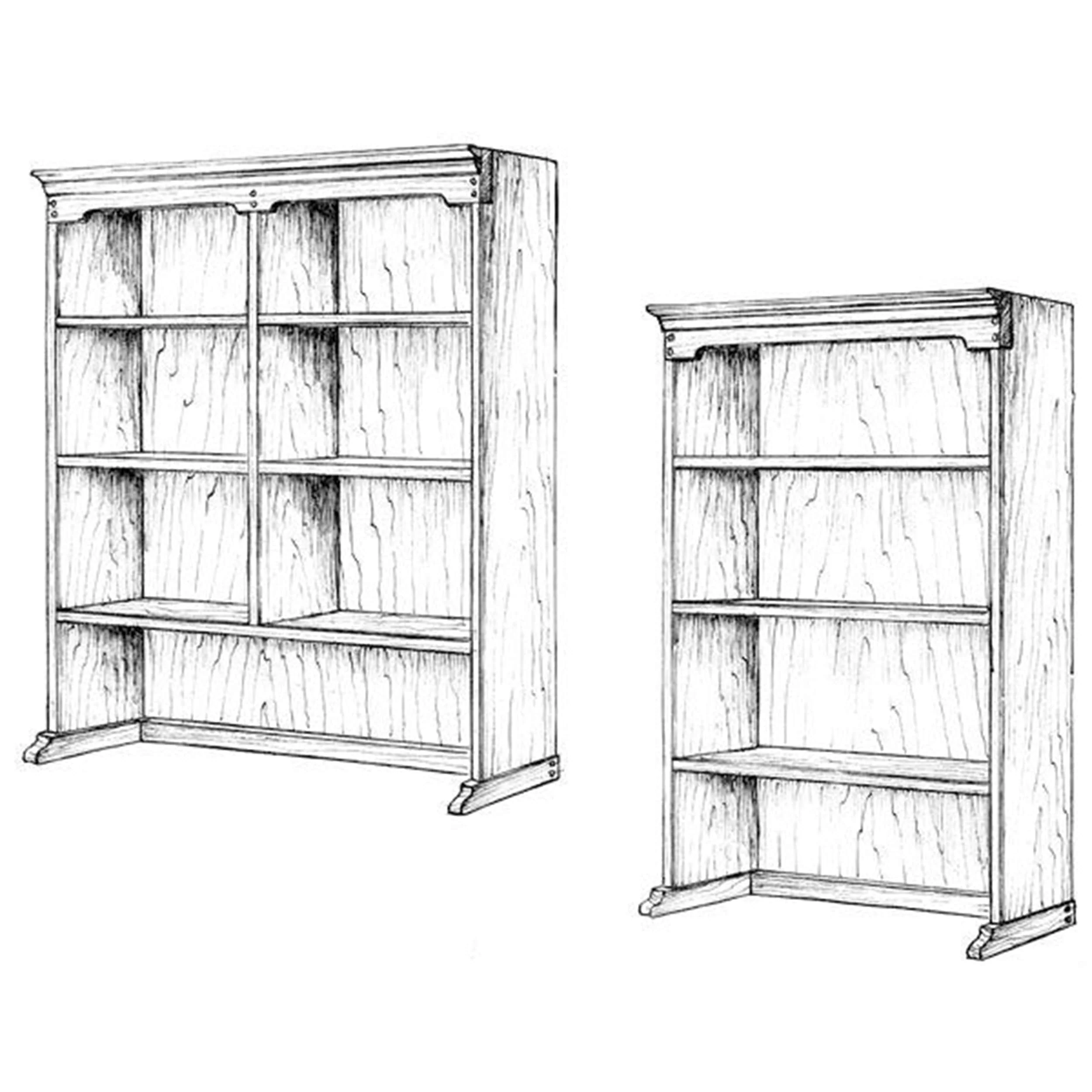 Woodworking Project Paper Plan to Build Upper Bookcase