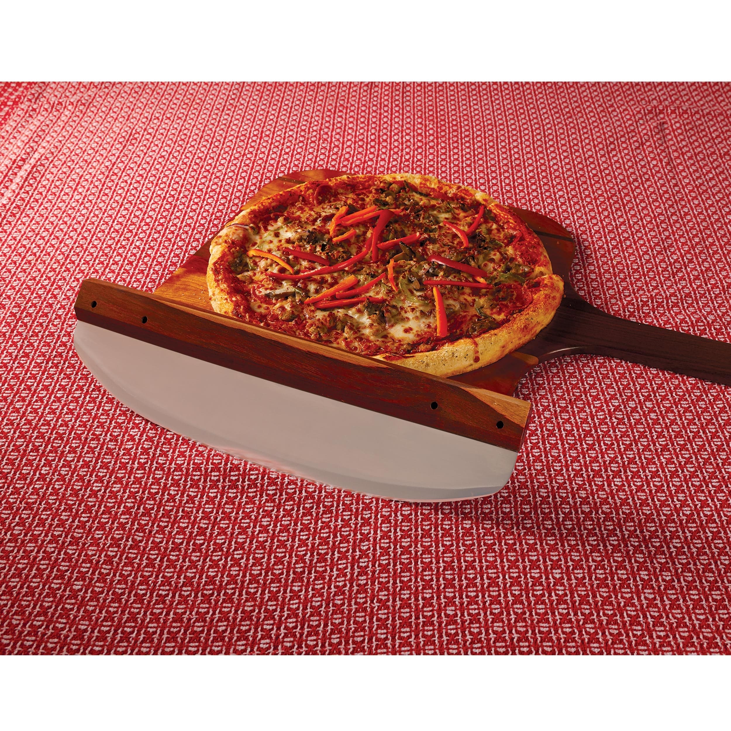 16" Rocking Pizza Cutter Kit - Stainless Steel - Image 3