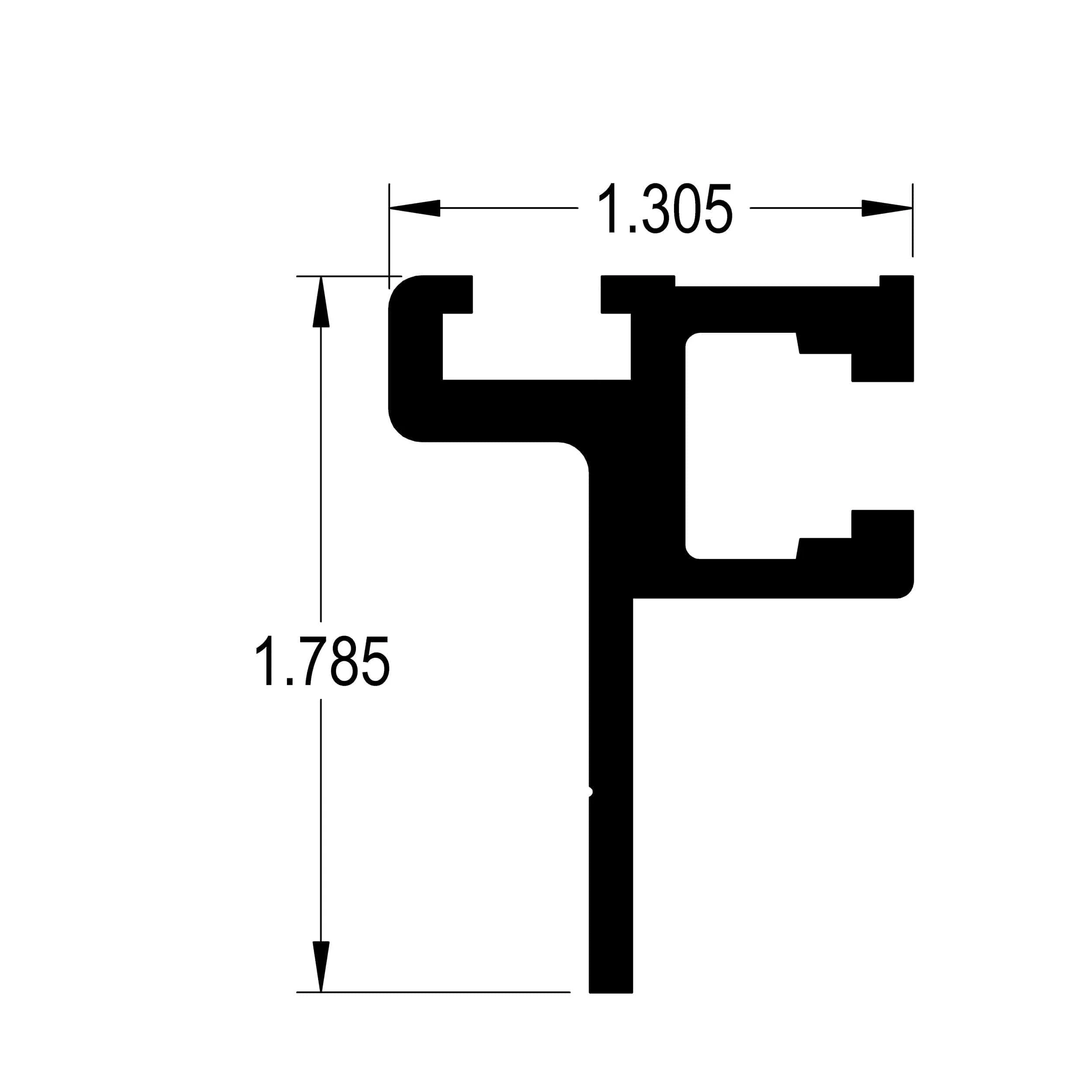36" Fence Adapter T-Track - Image 2