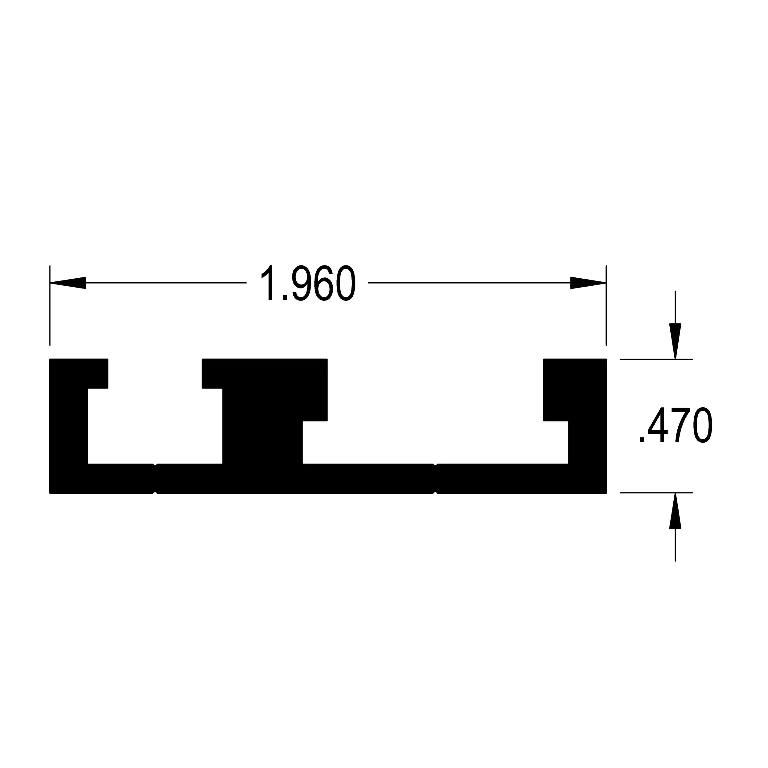 48" Combination Miter Track And T-Track With Screw Mounting - Image 2