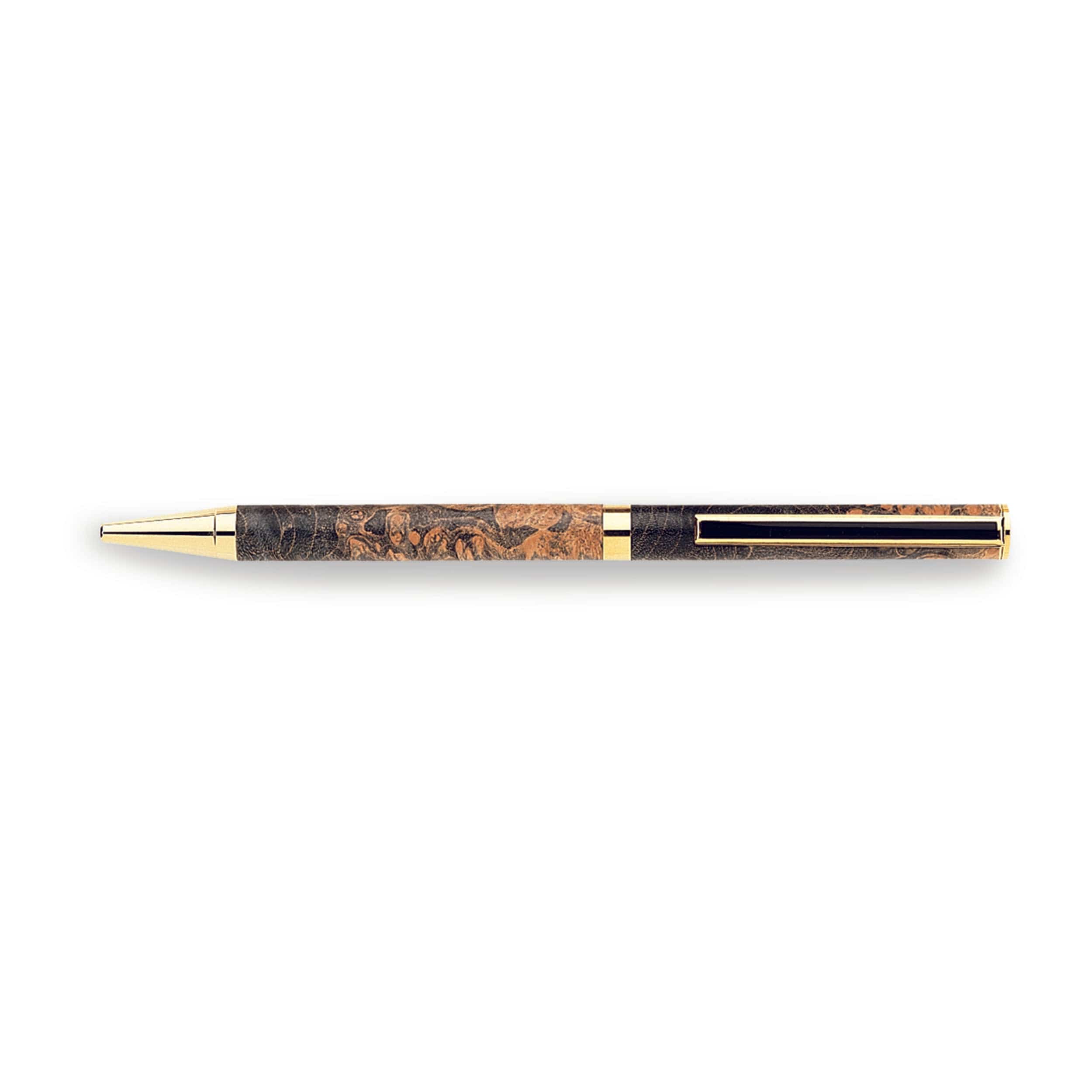 7 mm Slim Style Black Strip Clip Ballpoint Pen Kit