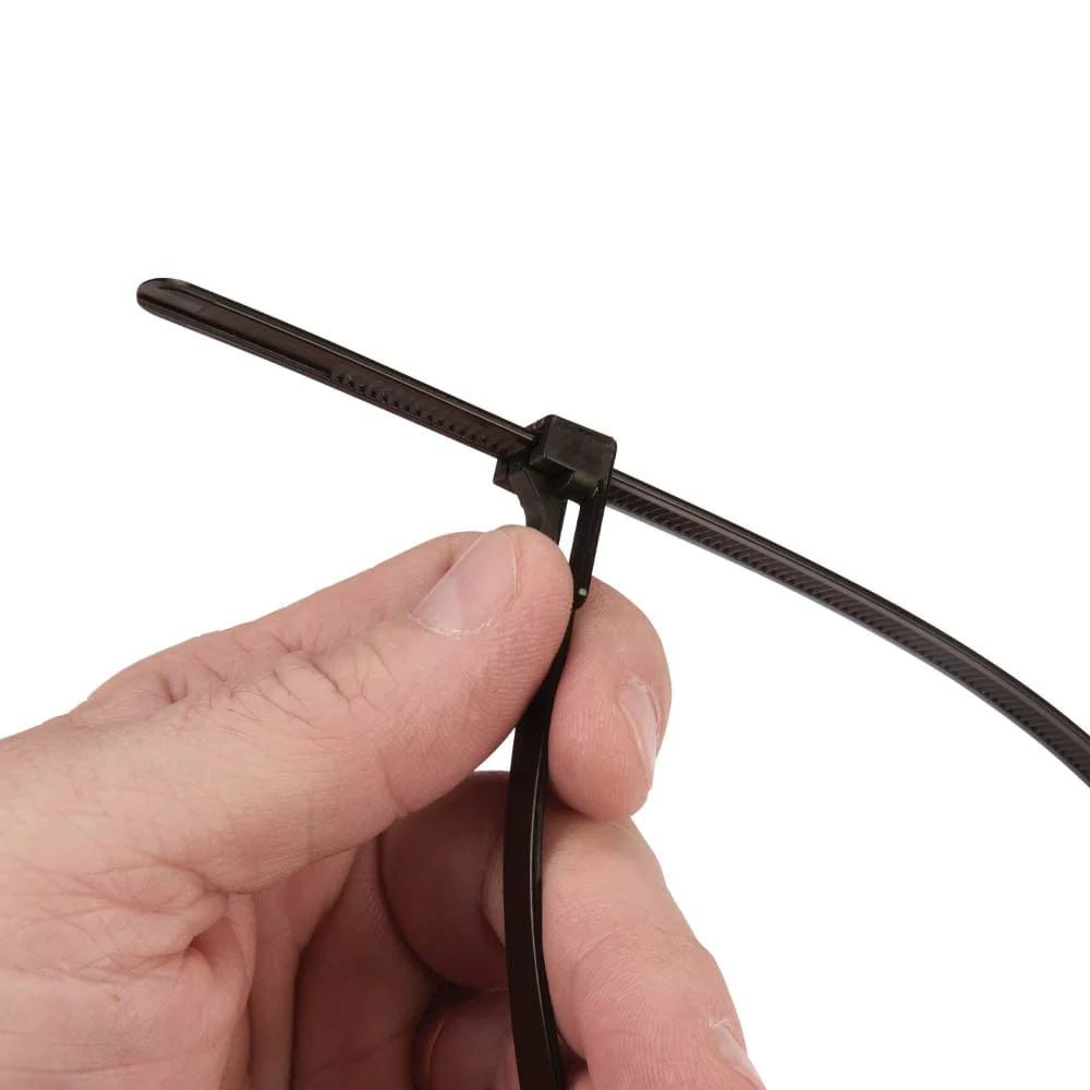 EZ Release Reusable Cable Ties - 19-11/16" - 75 lb Tensile Strength - 10 Pack - Image 4