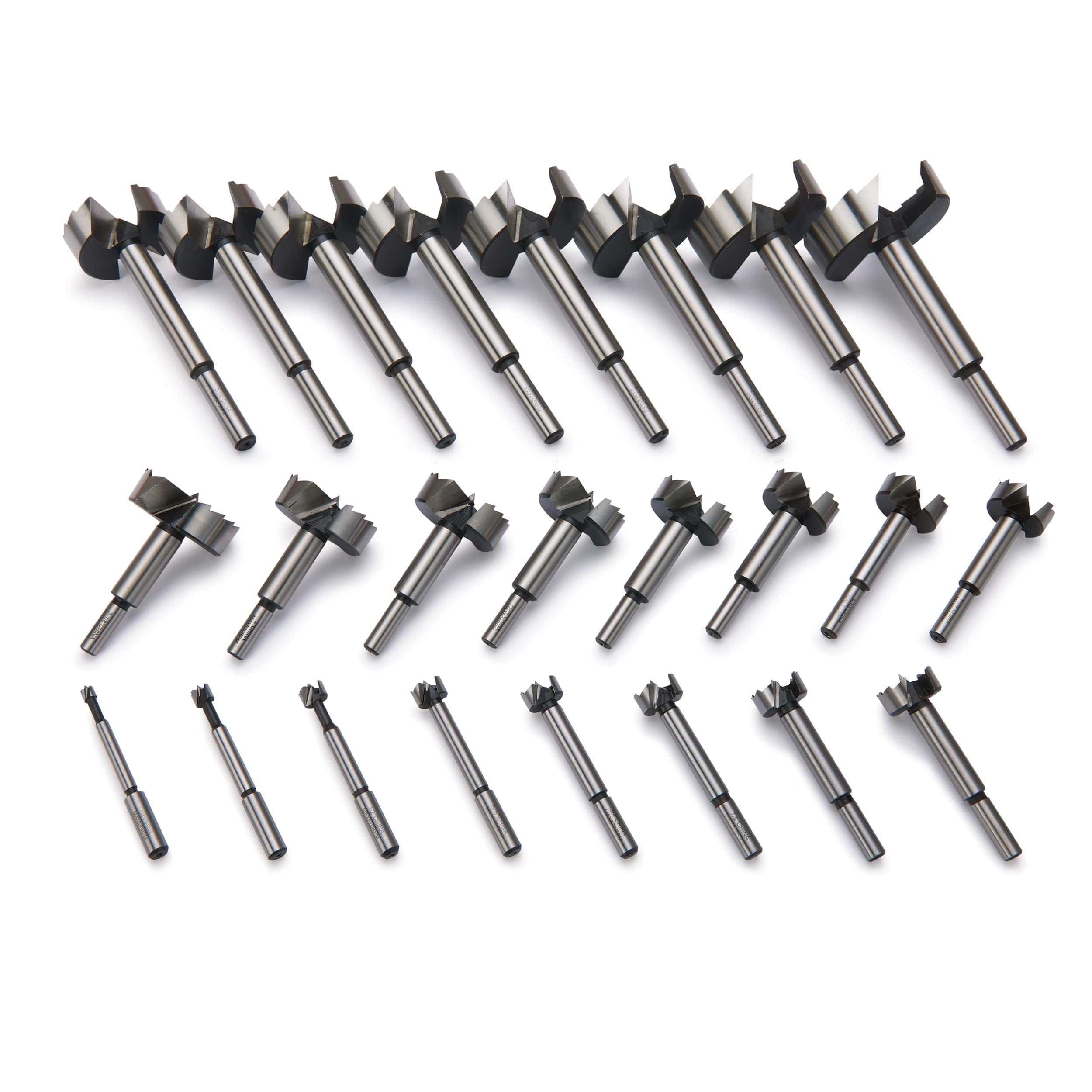 Forstner Bit Set - High-Carbon Steel - Imperial - 24 Piece - Image 3