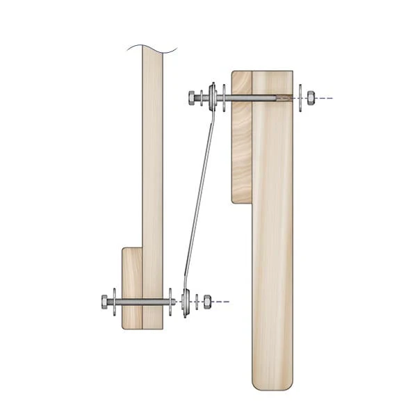 Glider Bracket Hardware - 4 Piece - Image 3