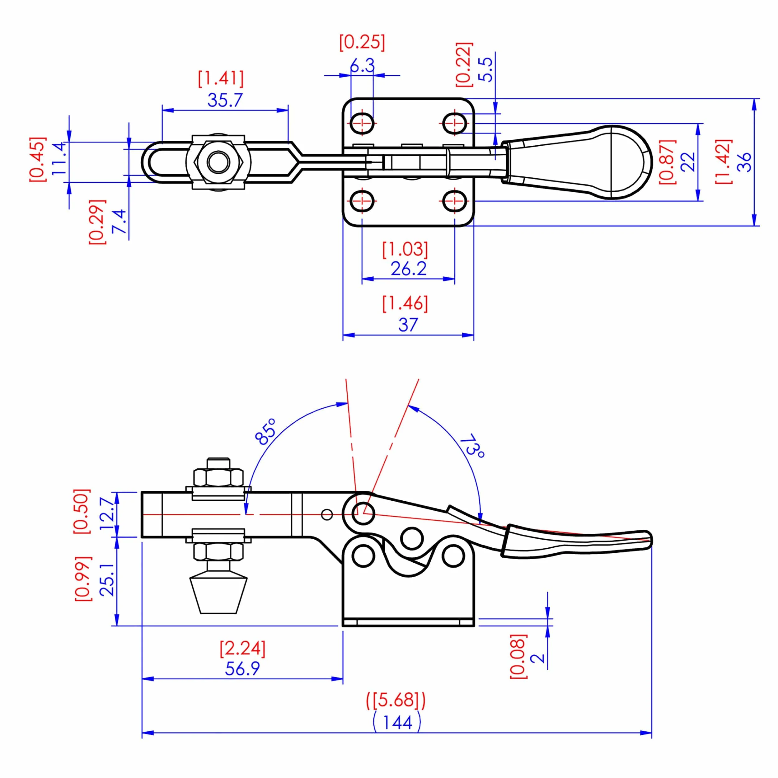 Low Silhouette Toggle Clamp - Image 2