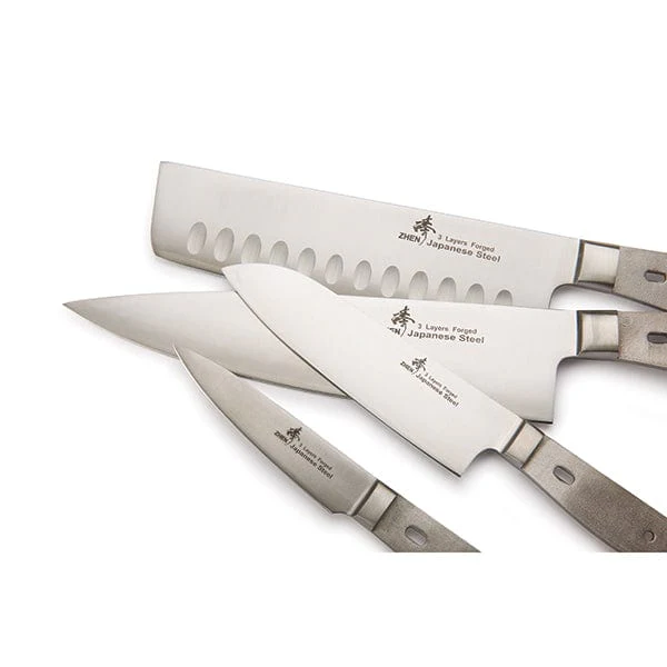 Paring, Santoku, Nakiri, and Chef's Knife Box Set - Unfinished Kits - 4 Piece - Image 2
