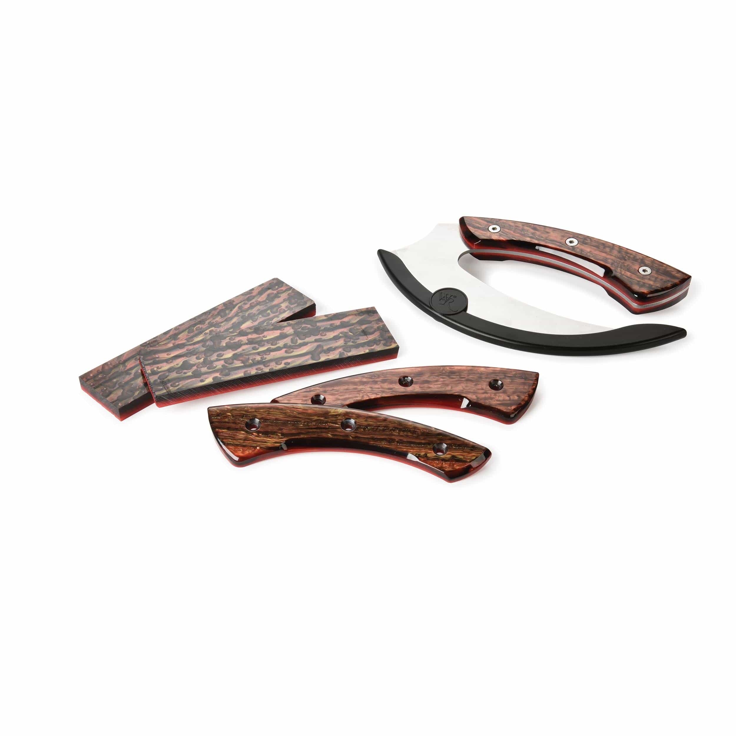 Poly Resin Knife Scales - 15/64" x 2" x 7" - Molten Lava - Pair - Image 3