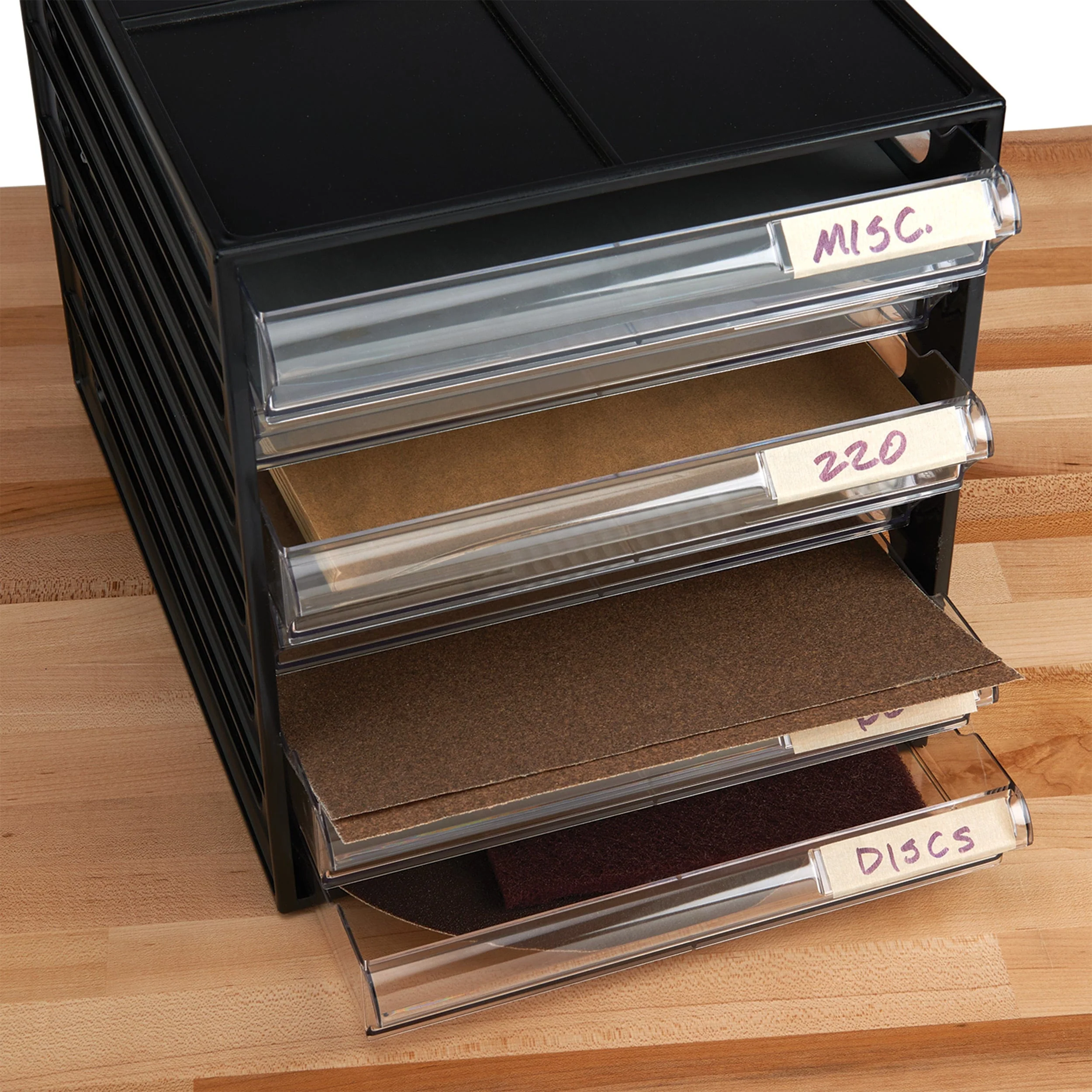 Six Drawer Sandpaper Organizer - Image 2