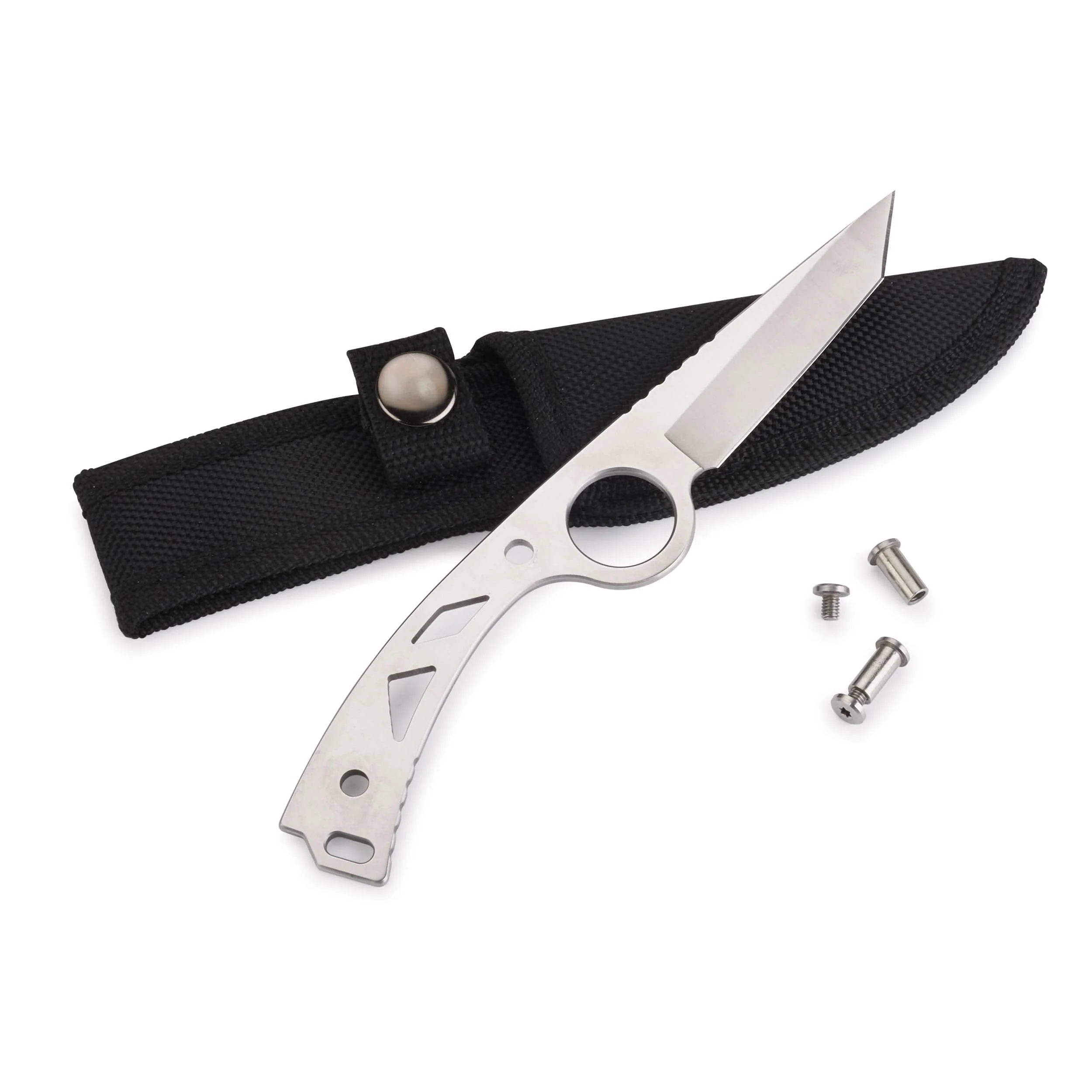 Tanto Point Fixed Blade Point Knife for Hunting and Fishing - 6-5/8" - Unfinished Kit - Image 2