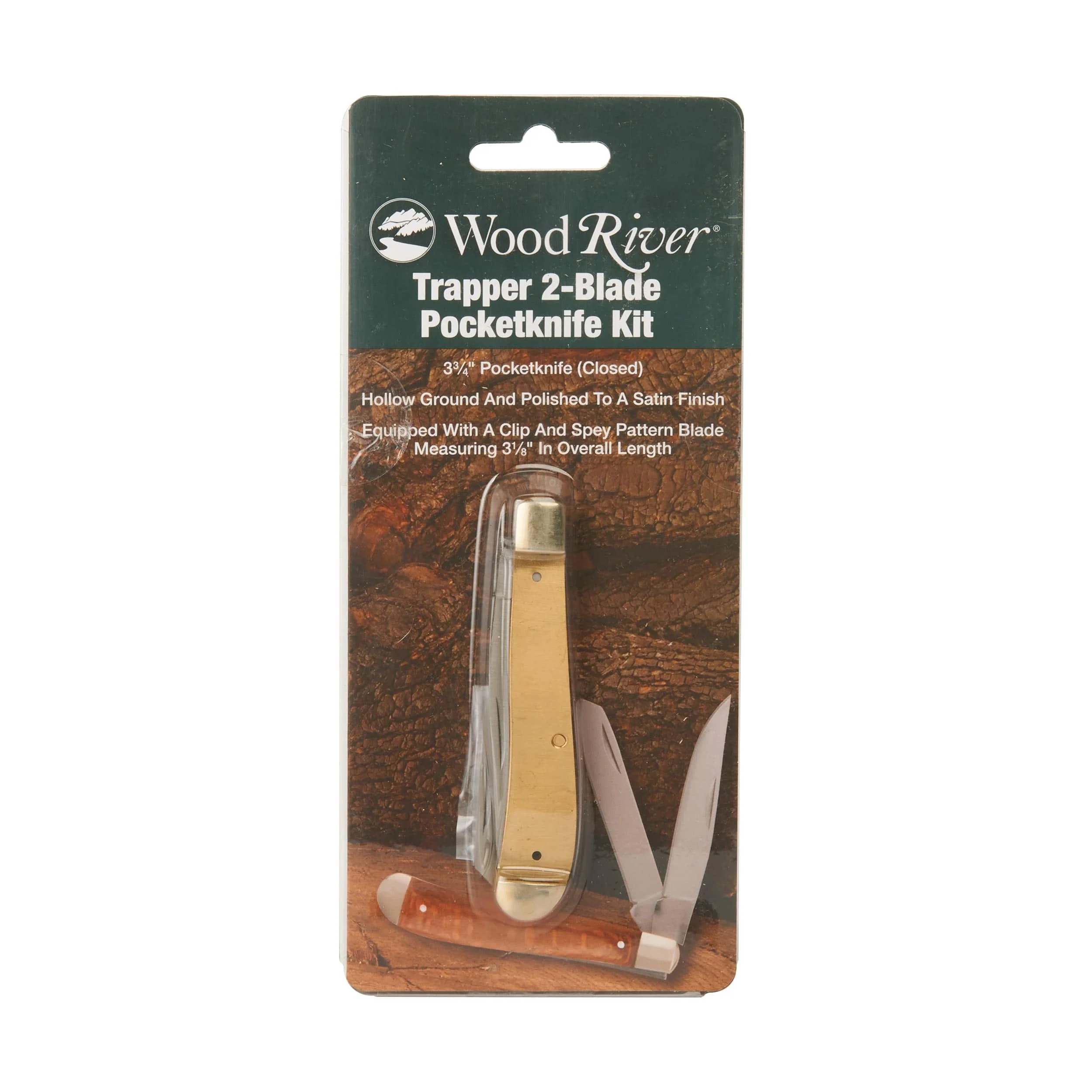Trapper Two Blade Pocketknife for Hunting and Fishing - 6-7/8" - Unfinished Kit - Image 4