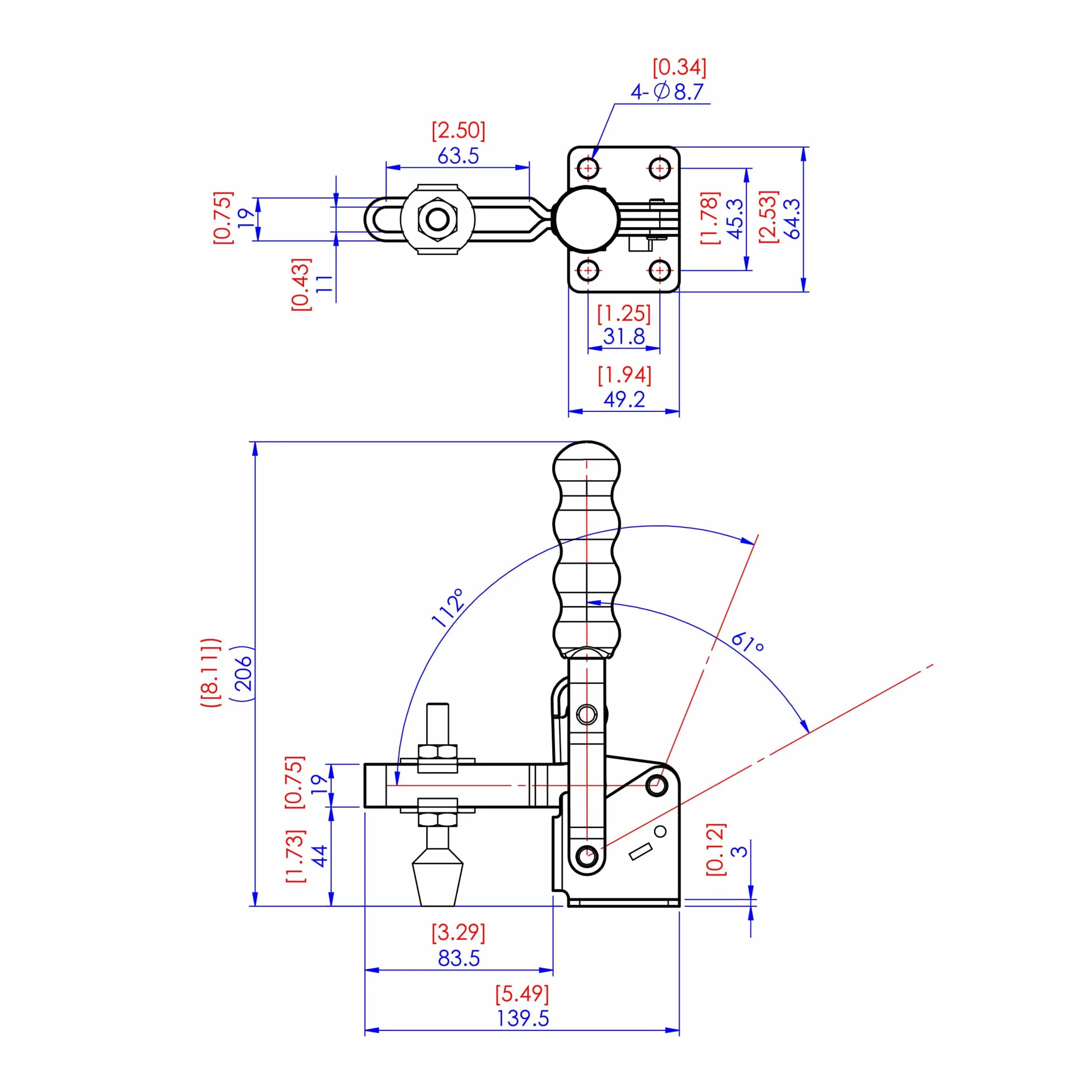 Vertical Handle Toggle Clamp - Image 8