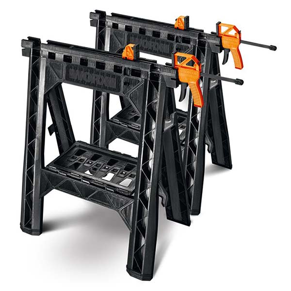 Clamping Sawhorses with Bar Clamps